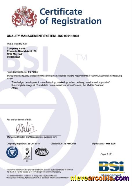 Switzerland certificate of registration